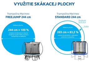 Marimex | Trampolína Marimex FreeJump 244 cm + ochranná sieť + schodíky + kotviaca sada ZADARMO | 19000107