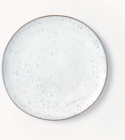 Ručne vyrobené plytké taniere Nordic Sand, 4 ks