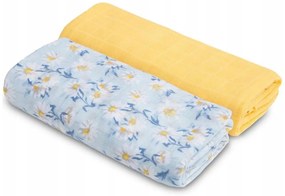 Mušelínové zavinovacie plienky 120x120 2ks Sensillo Farba: žltá