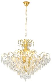 Eglo 39606 - Luster na reťazi FENOULLET 9xE14/25W/230V zlatá