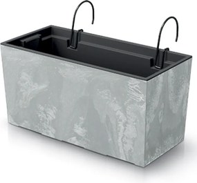 Plastový balkónový kvetináč DUC400EW 39,5 cm - sivý betón