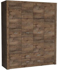 Skriňa Indianapolis I18 4D tmavý jaseň