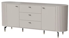 Komoda oblých tvarov s drážkovaním cashmere ZANTE ZA4