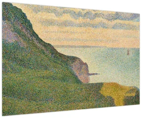 Obraz - Georges Seurat, Seascape at Port-en-Bessin, Normandy, reprodukcia (90x60 cm)