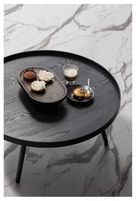 Čierny konferenčný stolík WOOOD Mesa, ø 78 cm