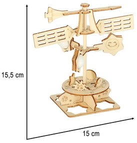 KIK Dřevěné puzzle 3d vědecký model větrné lopatky