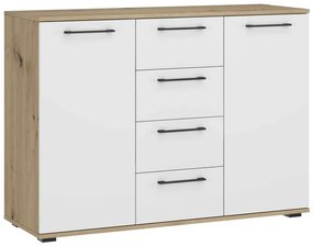 Komoda Unity II, dub artisan / biela