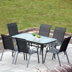 TRENDIE Záhradný stôl so sklom 120x70cm