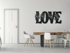 drevko Drevený nápis na stenu LOVE Rozmer obrazu: 20,5 x 44,5 cm, Farba dekorácie: Čierna