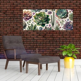 Obraz - Sukulenty (120x50 cm)