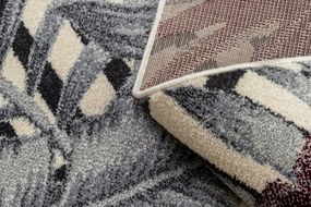 Koberec HEOS 78540 krém / bordo LÍSTIE DŽUNGĽA