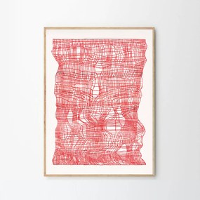 Moikka Plagát Timeline Red by Ana Frois 40x50