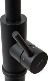 Rea Fresh, drezová batéria s výsuvnou výlevkou, čierna matná, REA-B9147