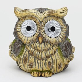 KERAMICKÁ SOVA SOLÁR LED SVIETIACE OČI 12,5x8,5x13CM