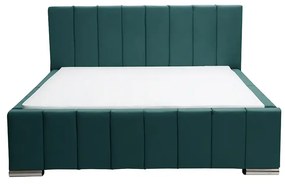 Čalúnená posteľ Sweet s matracom, roštom a úložným priestorom - Zelená - šírka 120cm