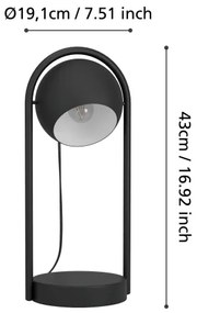 Eglo 900314 - Stolná lampa MURNIA 1xE14/40W/230V