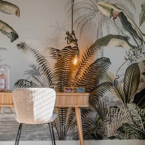 Vintage závesné svietidlo zlaté - Animal Monkey