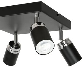 Bodové svietidlo RENO 4xGU10/8W/230V čierna/chróm