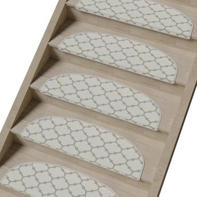 Krémovobiele nášľapy na schody v súprave 16 ks 20x65 cm Madalyon – Vitaus