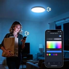 Aigostar - LED RGBW Stmievateľné stropné svietidlo MESH LED/24W/230V 3000-6500K čierna+DO