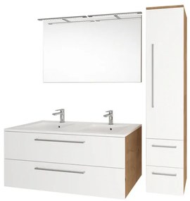 Mereo, Mereo Bino, kúpeľňová skrinka vysoká 163 cm, ľavá, Multidecor, Light Rock Hickory, MER-CN697LRH1