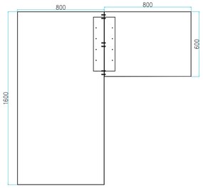 Rohový kancelársky písací stôl PRIMO FLEXIBLE 1600 x 1600 mm, orech