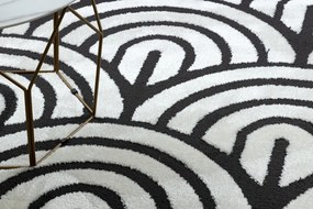 Dywany Łuszczów 120x170 cm Kusový koberec Mode 8629 cream/black, biela, čiernobiela, kancelária
