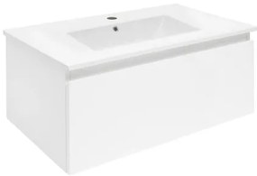 Kúpeľňová skrinka s umývadlom SAT B-WAY 79x30x45 cm biely lesk BWAY80WU4