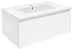 Kúpeľňová skrinka s umývadlom SAT B-WAY 79x30x45 cm biely lesk BWAY80WU4