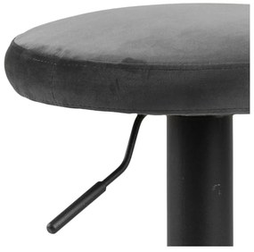 Sivá čalúnená barová stolička s nastaviteľnou výškou (výška sedadla 62 cm) Finch – Actona