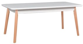 Stôl Harry 90 x 160/200 VIII, Morenie: biela, Farby nožičiek: biela