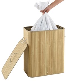 InternetovaZahrada Bambusový kôš na prádlo Curly 100 litrov, prírodný