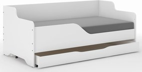 Wooden Toys Detská posteľ LILU 160x80, ľavá strana, biela