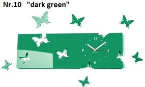 Motýle nástenné hodiny z akrylového skla modrá
