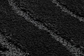 Kúpeľňový koberček SUPREME WAVES vlny, čierny kruh