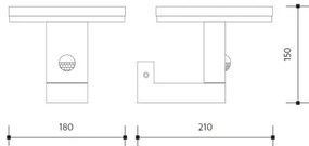 LED Vonkajšie nástenné svietidlo so senzorom BARI LED/10W/230V 4000K IP54 antracit