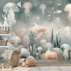 Tapeta podmorský svet s medúzami