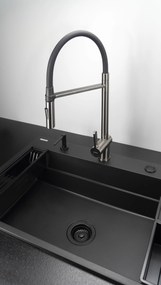 Deante Magnetic, súprava príslušenstva k kuchynskému drezu série Magnetic, čierna matná, DEA-ZZMKN22K