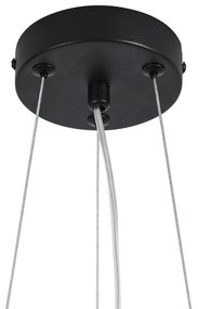 Bohemian závesná lampa čierna s farebnými kvetmi červená a ružová - Flower Power