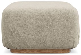 Béžová modulárna podnožka z textílie buklé Ailani – Makamii