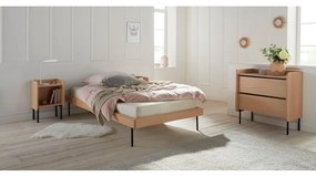 Vysoká komoda v dekore duba v prírodnej farbe 80x82 cm Wrap – Bonami Selection