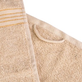 BAVLNENÉ UTERÁKY TIWANO SADA 1 KS 30X50 CM, 1 KS 50X90 CM, 1 KS 70X140 CM CAPPUCCINO