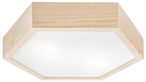 Stropné svietidlo HEX NATURAL 2xE27/60W/230V pr. 43 cm borovica