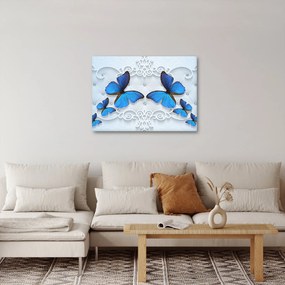 Obraz - Modré motýle (70x50 cm)