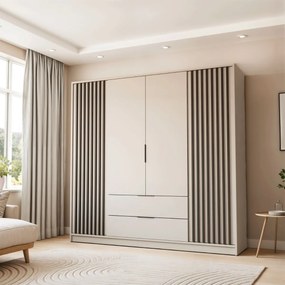 ŠATNÍKOVÁ SKRIŇA LETIZIA III S LAMELAMI KAŠMÍR 206 cm