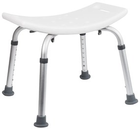 Erga Handicap "PRO", obdĺžniková stolička do sprchy 495x450x560 mm, biela, ERG-06218