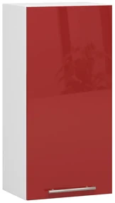 Horná kuchynská skrinka Ozara W40 H720 (biela + červený lesk). Akcia -22%. Vlastná spoľahlivá doprava až k Vám domov. 1071187