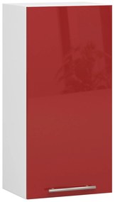 Horná kuchynská skrinka Ozara W40 H720 (biela + červený lesk). Vlastná spoľahlivá doprava až k Vám domov. 1071187