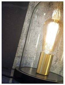 Čierna stolová lampa so skleneným tienidlom (výška 30 cm) Seattle – it's about RoMi