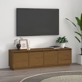 TV skrinka medovo-hnedá 156x37x45 cm masívna borovica 814397
